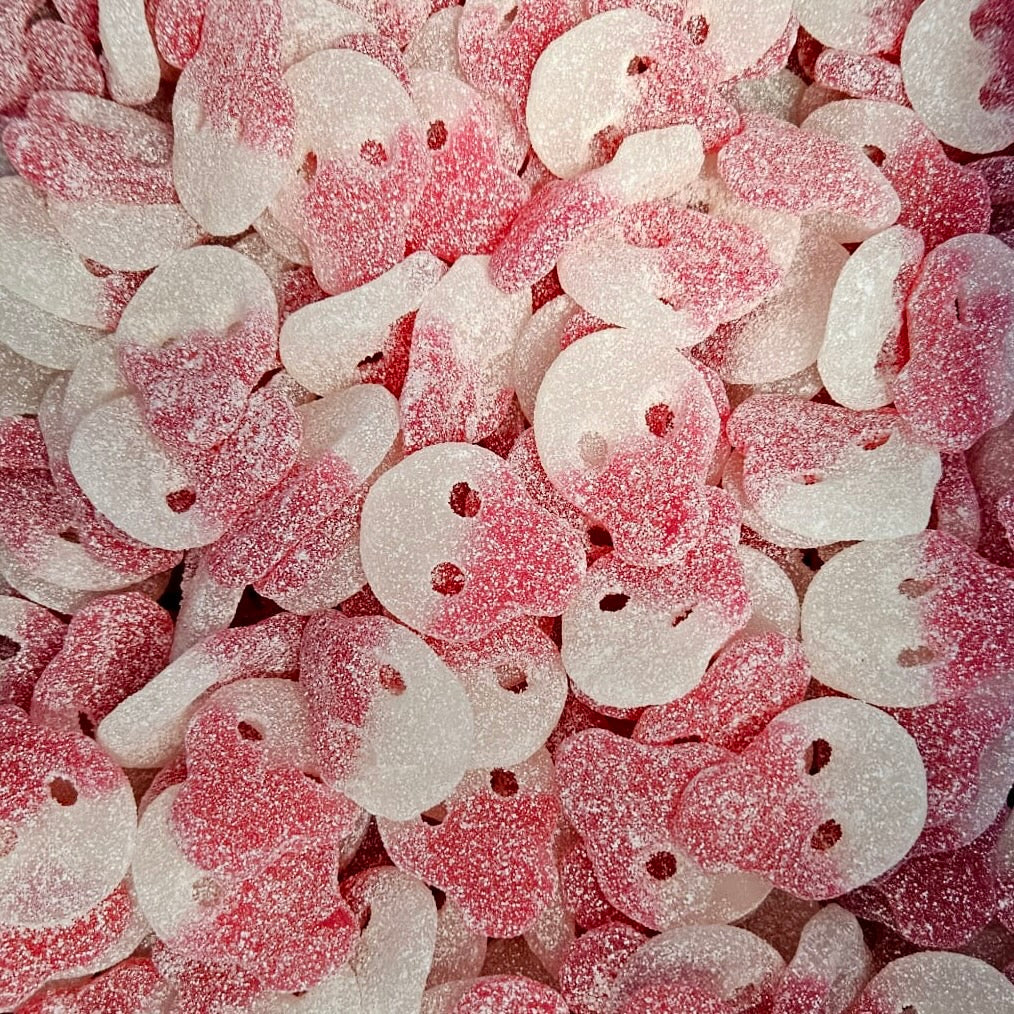 Fizzy Strawberry & Raspberry Skulls